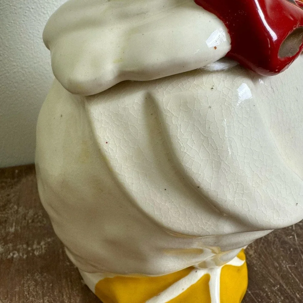 Hull 966 USA 1940's‎ Classic Duck Cookie Jar with Red bow blue Eyes